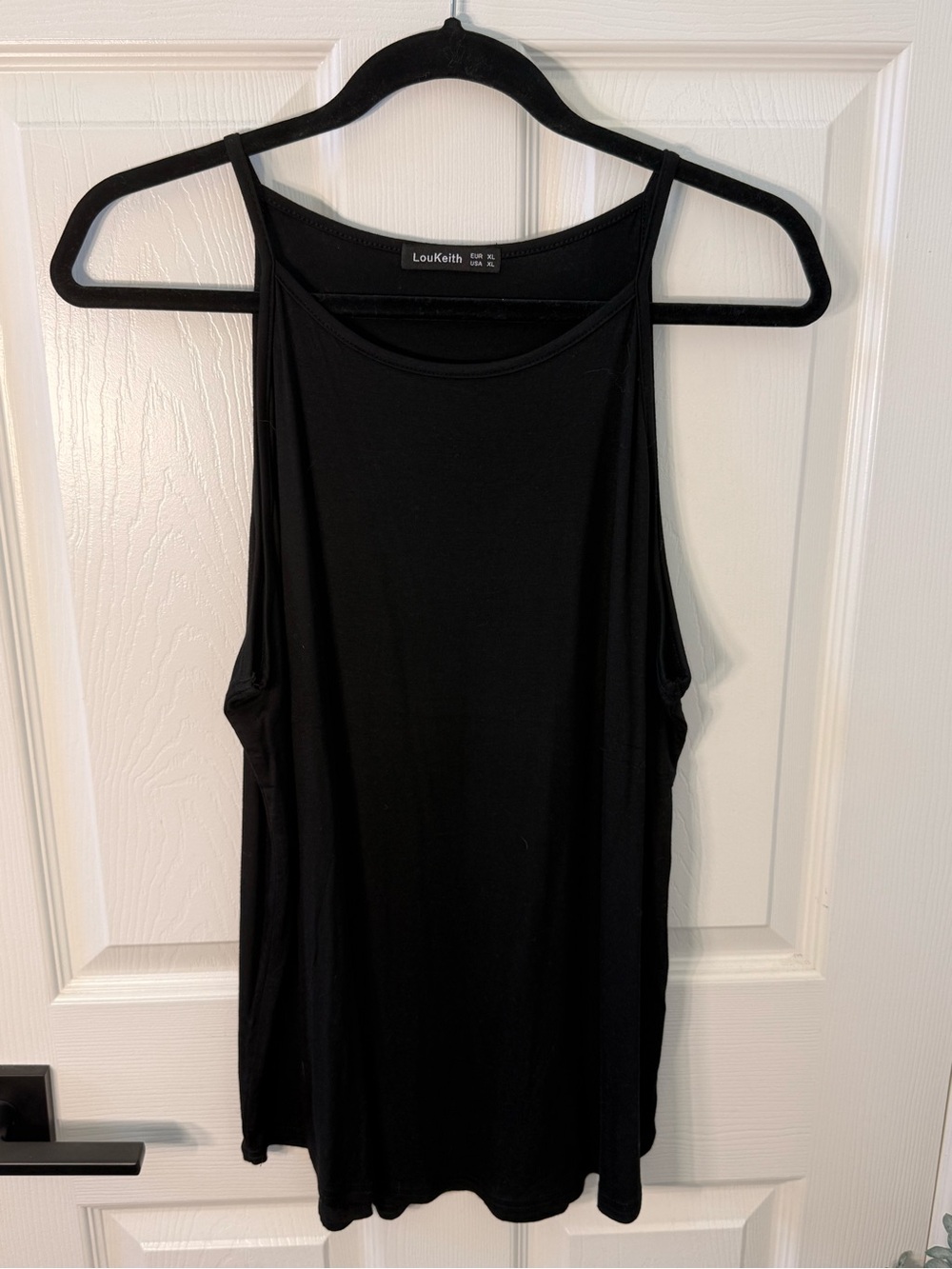 Lou & Keith High Neck Black Tank Top
